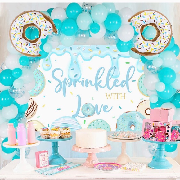 Bundle of 2 baby sprinkle/ baby shower photo backdrops - Picture 2 of 4